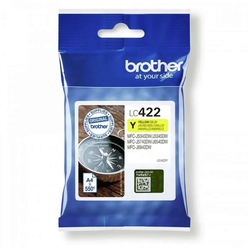 BROTHER Cartouche d'encre LC422Y - Jaune