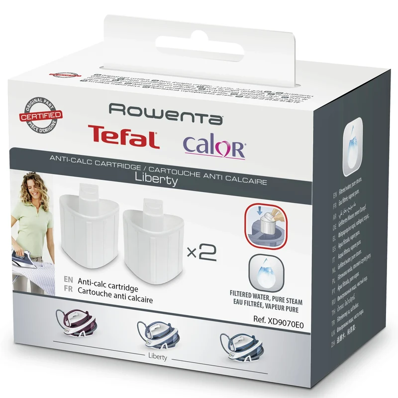 TEFAL - Filtres à eau ferreux - XD9070E0 - 2 cartouches anticalcaires