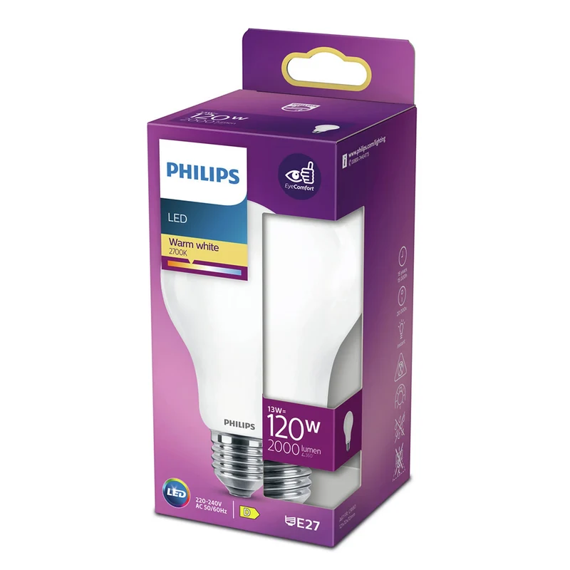 PHILIPS - Light Bulb - E27 - 120 W - 2000 Lumen - 2700 K - Frosted - Bulb