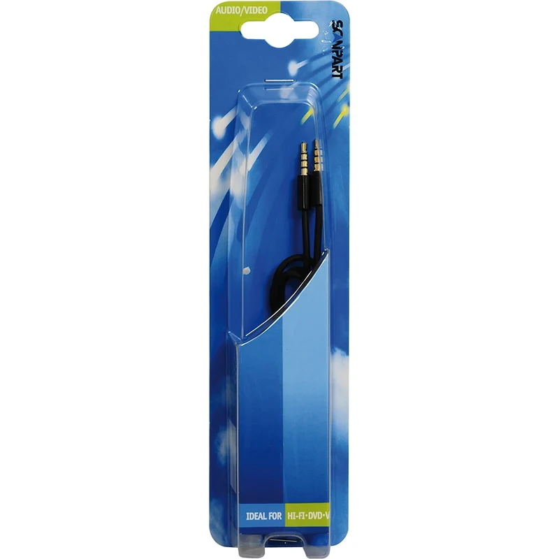 SCANPART - Câble audio - Stéréo + Vidéo|4 broches 3.5 mm Jack (Mâle) - 3.5 mm Jack (Mâle) - 0,8 m