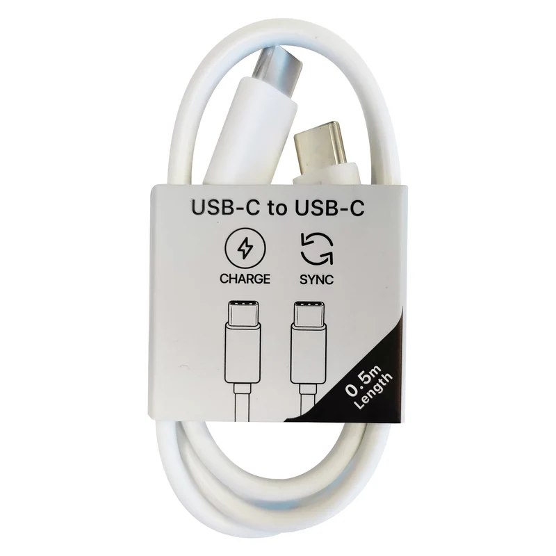 MUSTHAVZ - Câble de chargement et de données - USB 2.0 USB-C (Mâle) - USB-C (Mâle) - 0,5 m