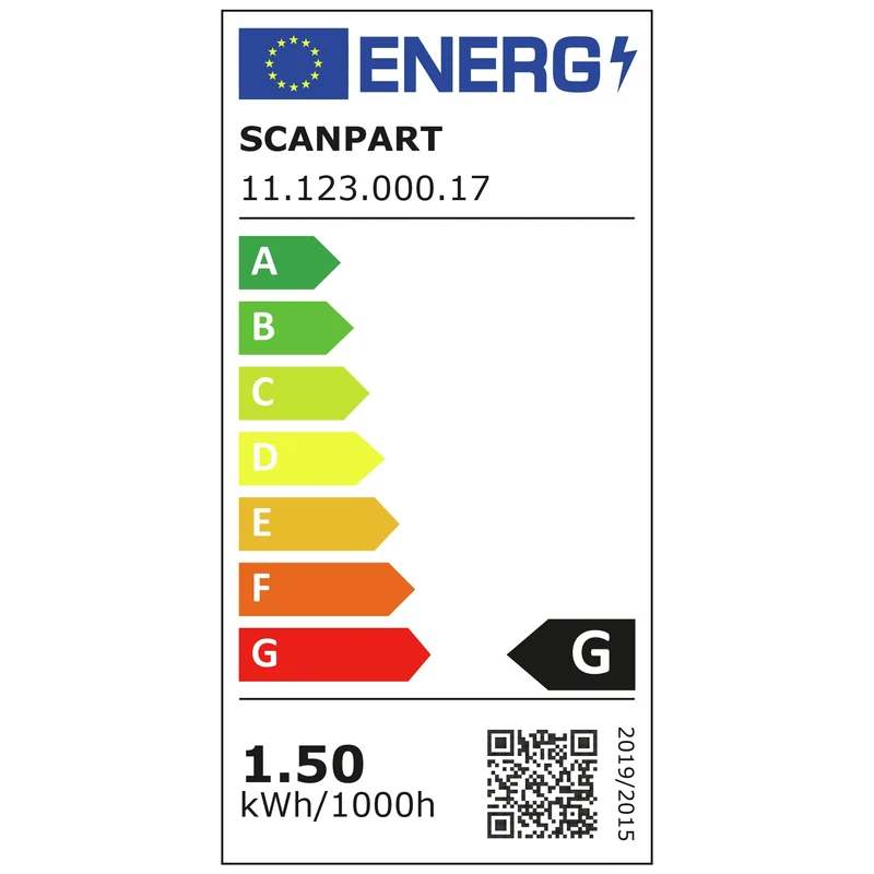 SCANPART - Refrigerator Bulb - E14 - 15 W - 100 Lumen - 3000 K - Frosted - T25