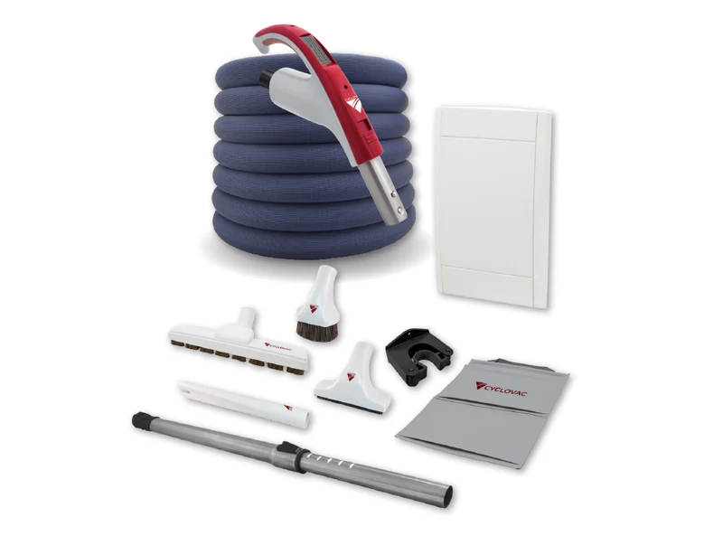 Combo CycloVac Diplomat with 1 Retractable Retraflex Hose Including Accessories and Installation Kit