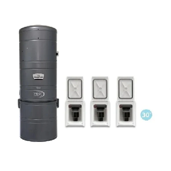 VacuMaid SR60 with three 30-foot retractable hose sets