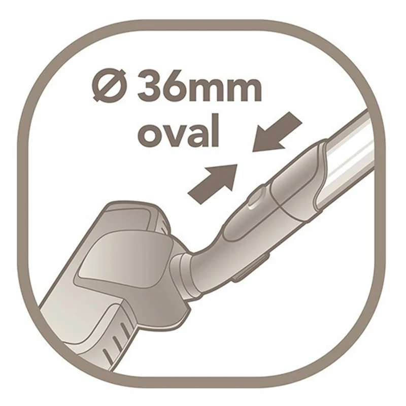 AEG Brosse combi AZE117 - 6,5 cm - Polyester - diamètre 36 mm (Ovale)