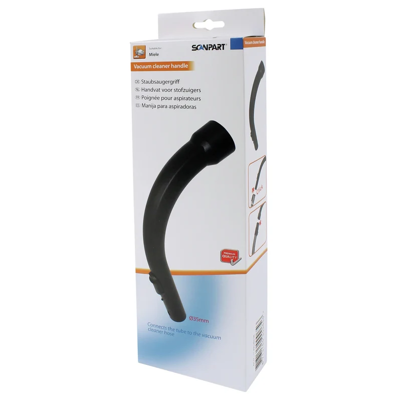 SCANPART Poignée Insérer- Clickring Connection 35 mm - Convient pour Miele S300 - S800 | Miele S2000 - Miele S8000 | Miele C1 - C3 | Miele CX