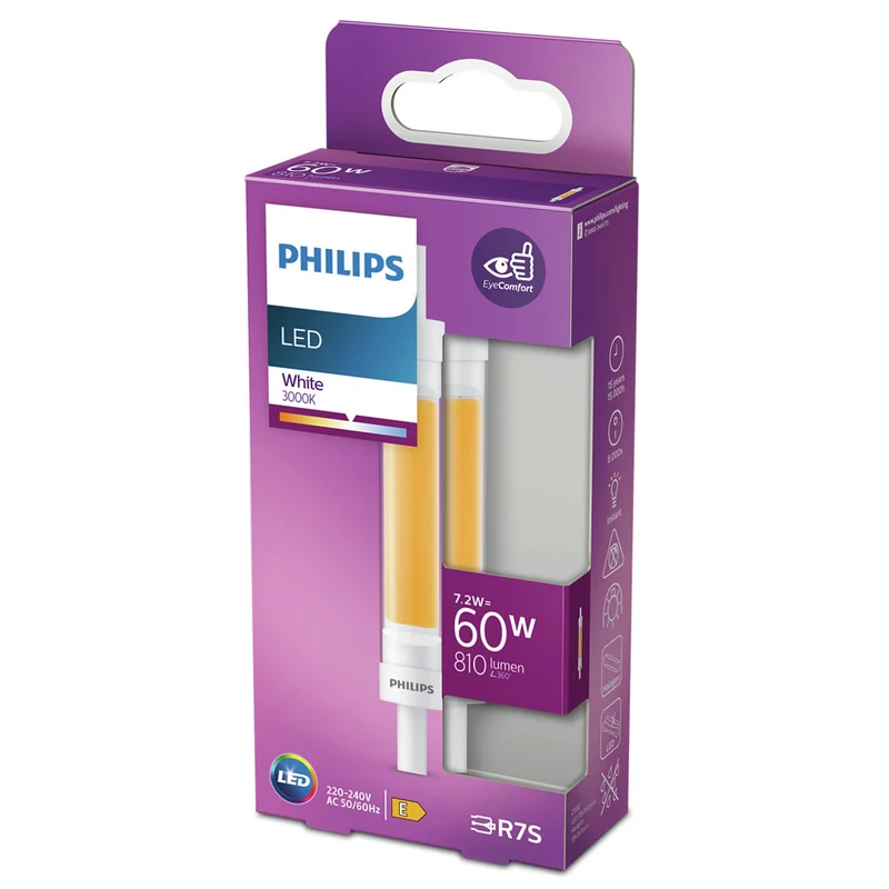 PHILIPS - Light tube - R7S - 60 W - 810 Lumen - 3000 K - Frosted - Light tube