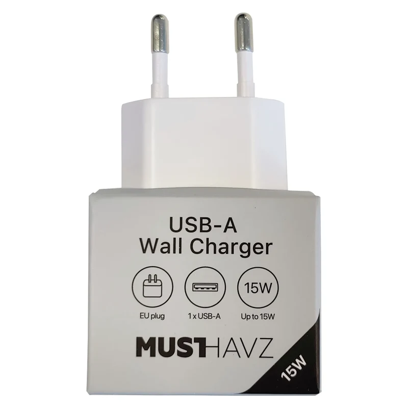 MUSTHAVZ - Chargeur - USB-A - 15 W - Blanc