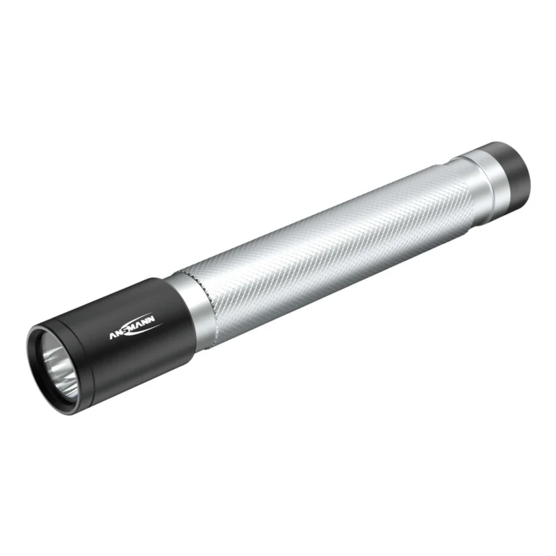 ANSMANN - Lampe torche - 150B - 150 lumens - Noir + Argent - 2 piles AA