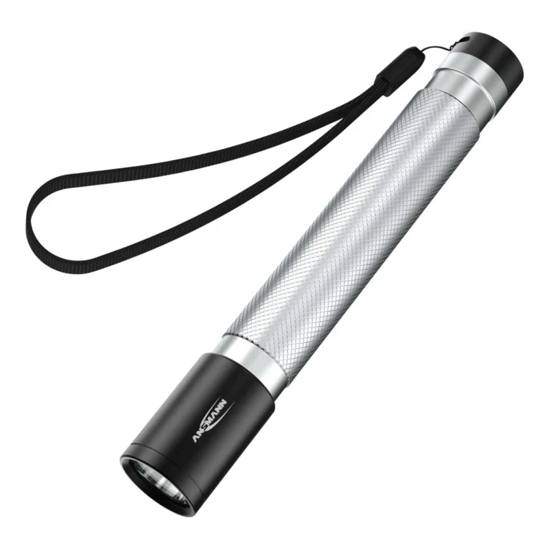 ANSMANN - Lampe torche - 150B - 150 lumens - Noir + Argent - 2 piles AA