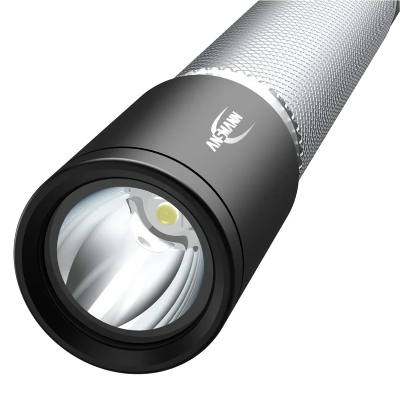 ANSMANN - Lampe torche - 150B - 150 lumens - Noir + Argent - 2 piles AA