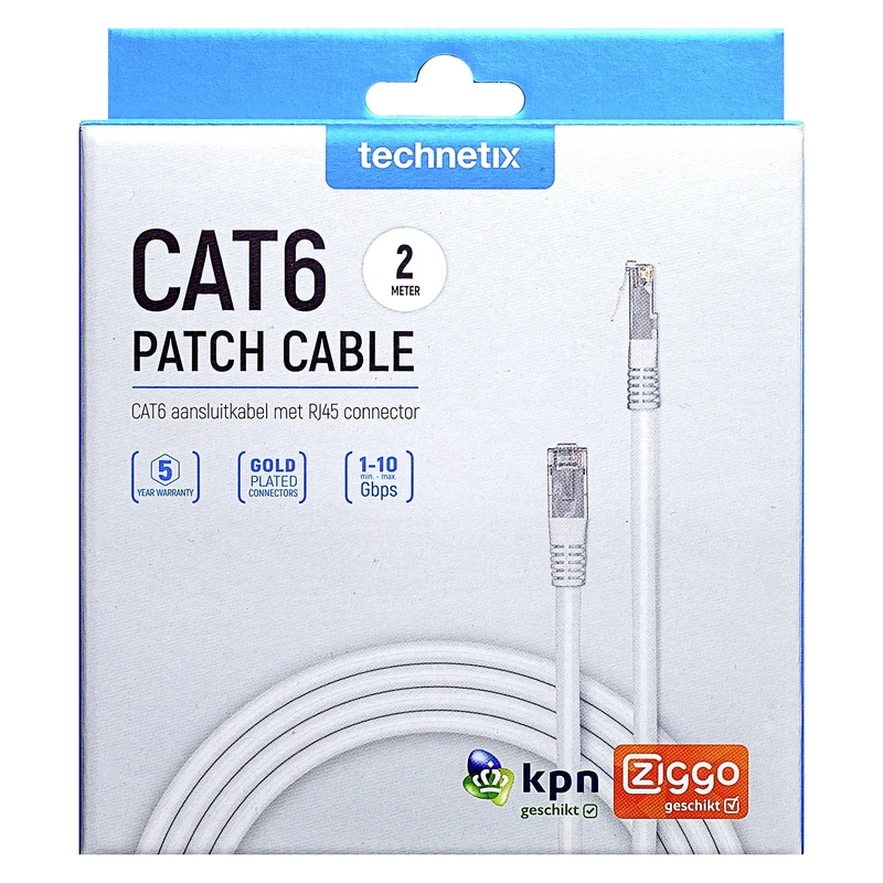 TECHNETIX - Câble réseau - UTP - KPN Compatible|Ziggo Compatible RJ45 (Mâle) - RJ45 (Mâle) - 2,0 m