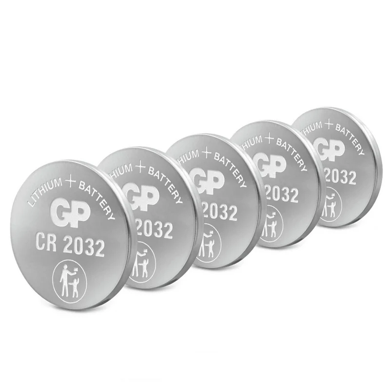 GP Lithium CR2032 - Multipack - 5 Pièces - 3 V - 220 mAh - Cellule bouton