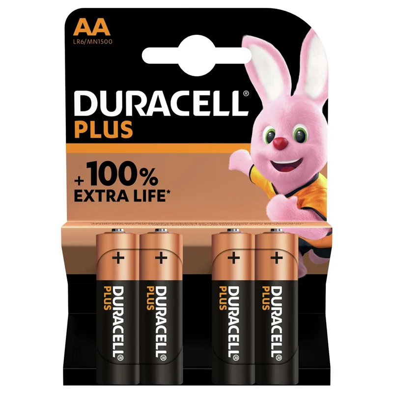 DURACELL Alkaline AA | LR06 - Multipack - 4 Pièces - 1.5 V - 2700 mAh Batterie