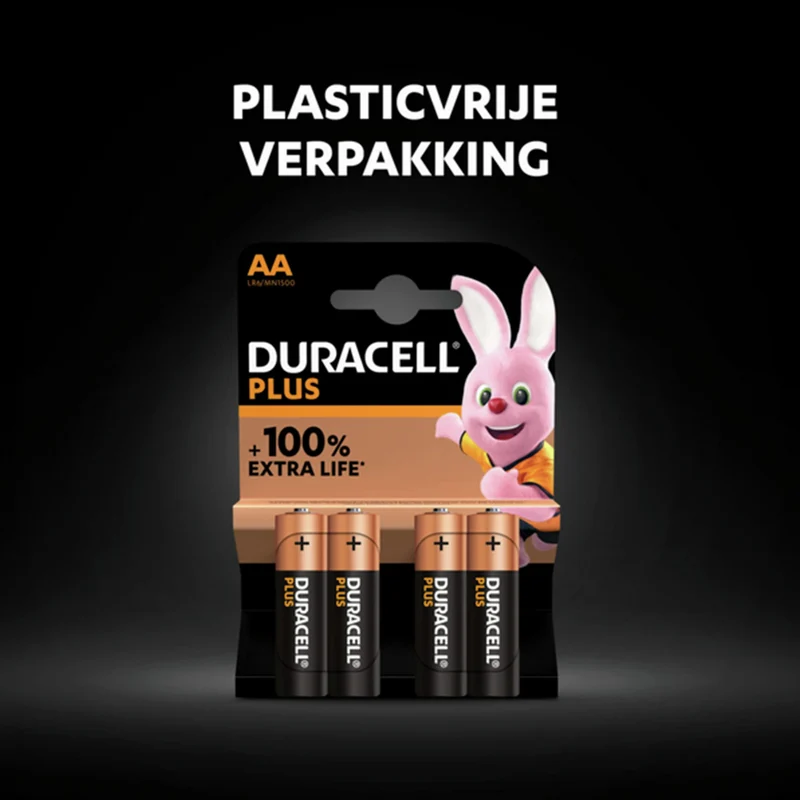 DURACELL Alkaline AA | LR06 - Multipack - 4 Pièces - 1.5 V - 2700 mAh Batterie