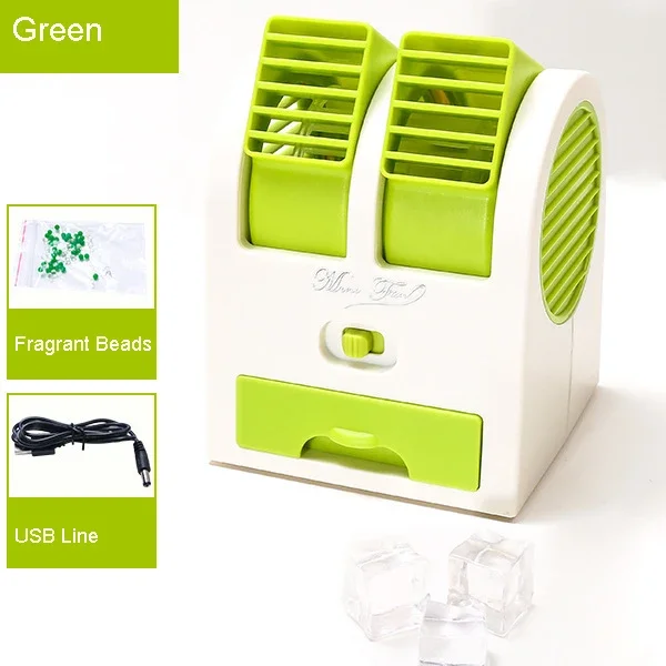 Dual-Outlet Turbo Cooling Desk Humidifier Fan