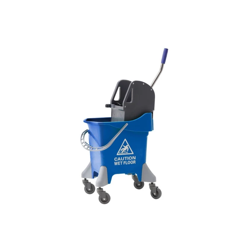 Deluxe Down-Press Mop Bucket and Wringer Set - 8 Gallon (31 L) - Blue