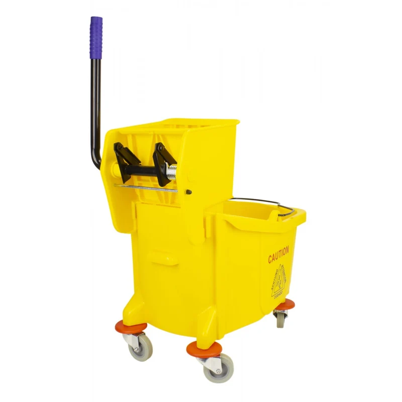 Side-Pressure Bucket and Wringer Set - 9.4 Gallon (36 L) - Yellow
