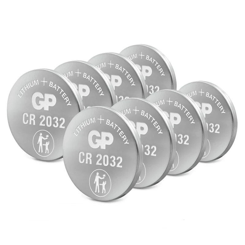 GP Lithium CR2032 - Multipack - 8 Pièces - 3 V - 220 mAh - Cellule bouton