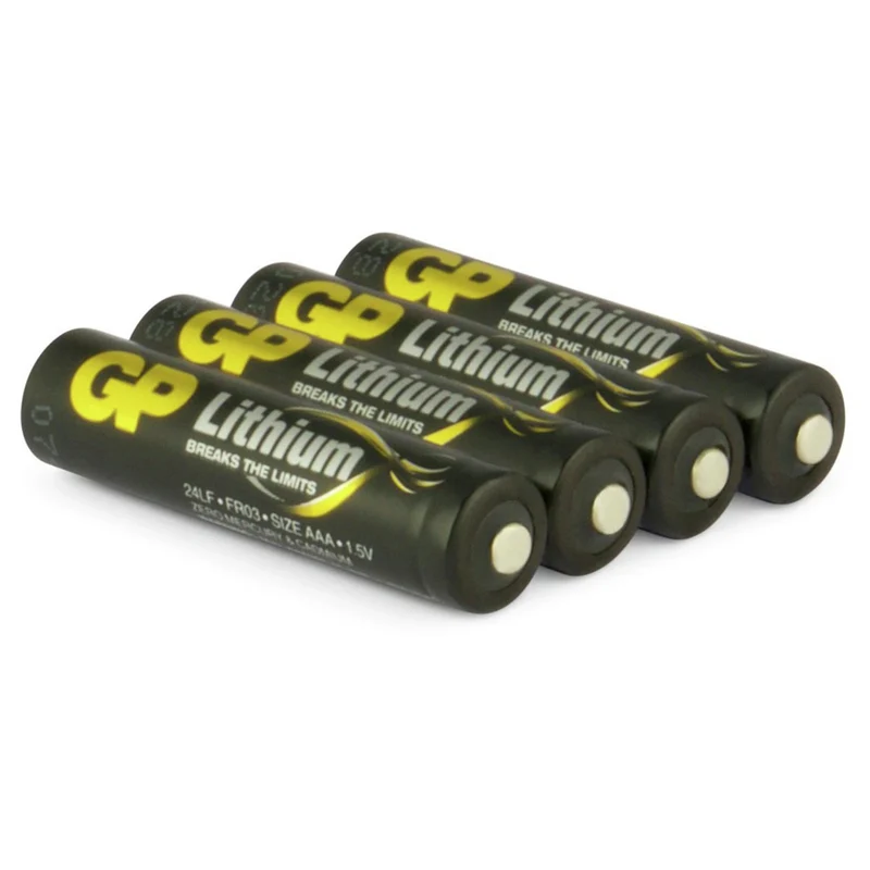 GP Lithium AAA | LR03 - Multipack - 4 Pièces - 1.5 V - 1100 mAh Batterie