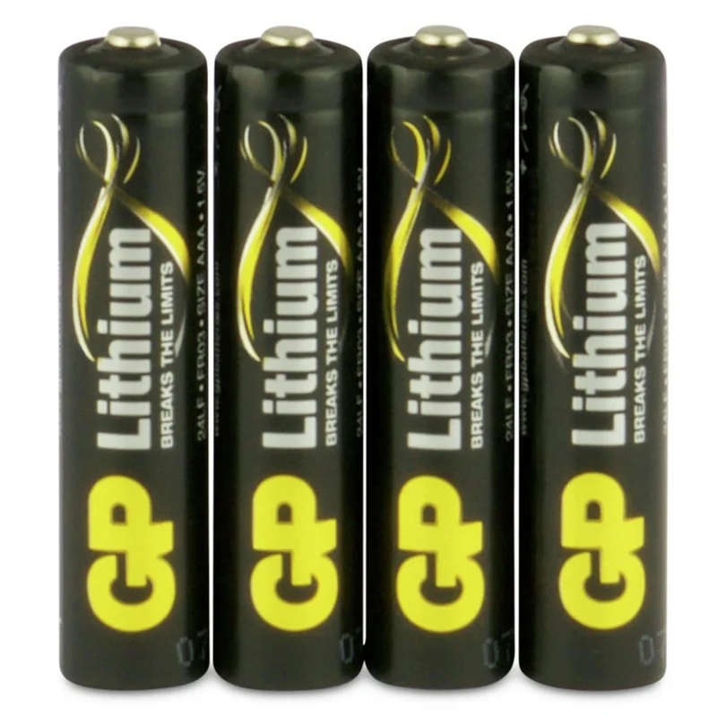 GP Lithium AAA | LR03 - Multipack - 4 Pièces - 1.5 V - 1100 mAh Batterie