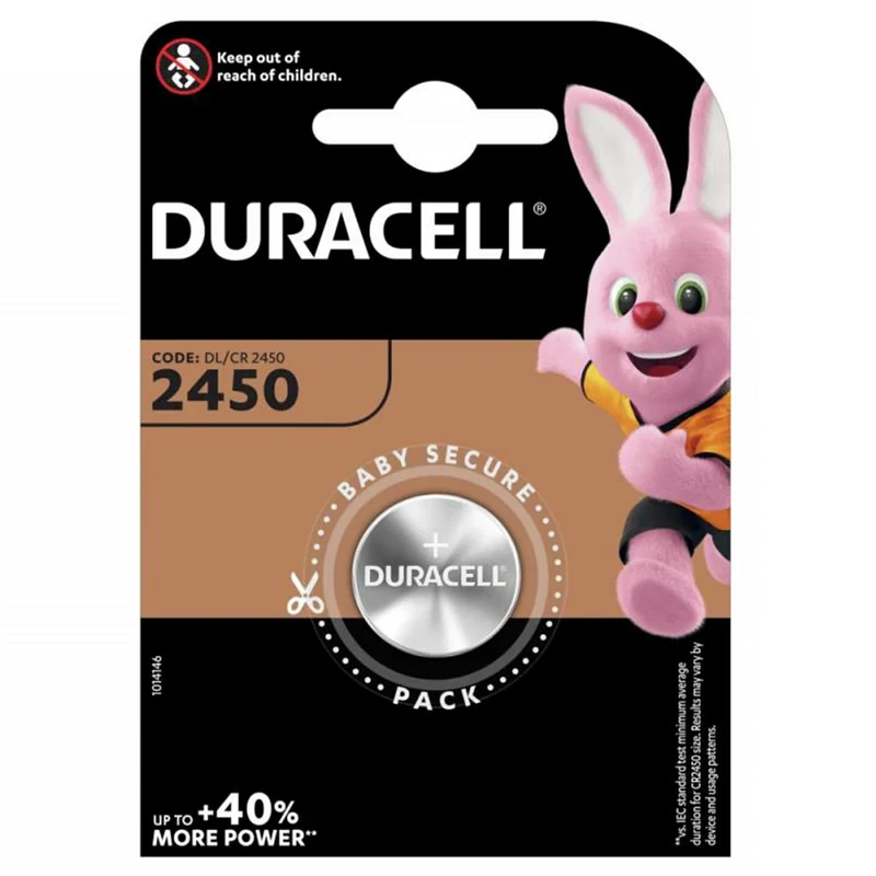 DURACELL Lithium CR2450 | 2450 - 3 V - 560 mAh - Cellule bouton