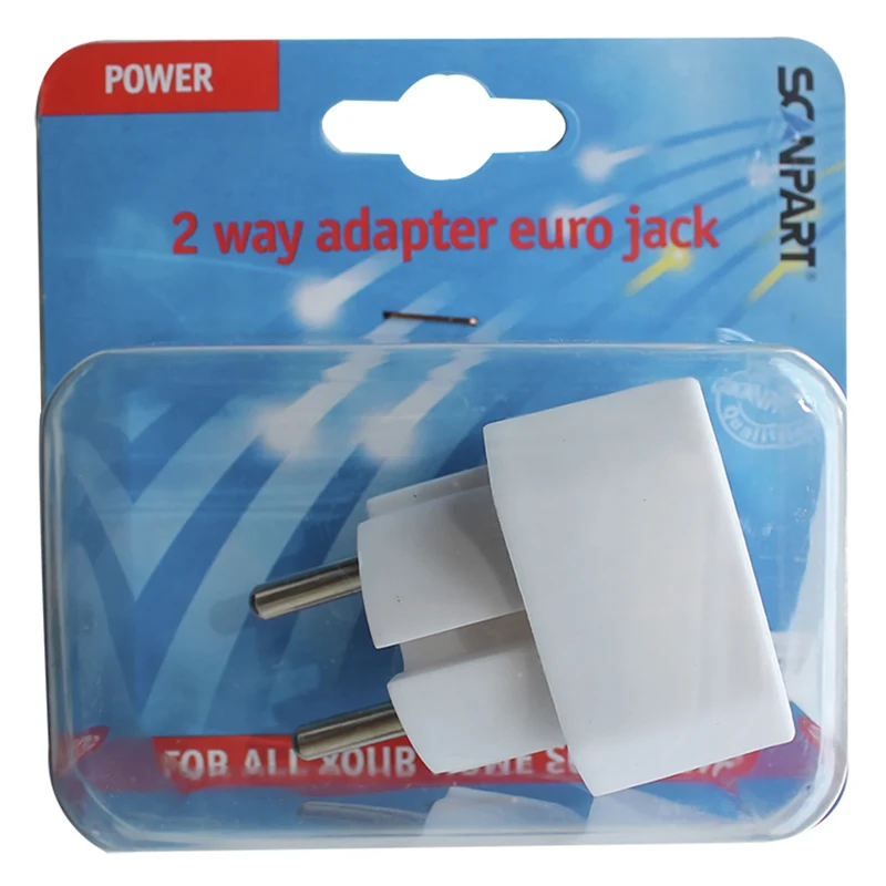 SCANPART - Adaptateur prise - 2 x prise Euro vers prise UE
