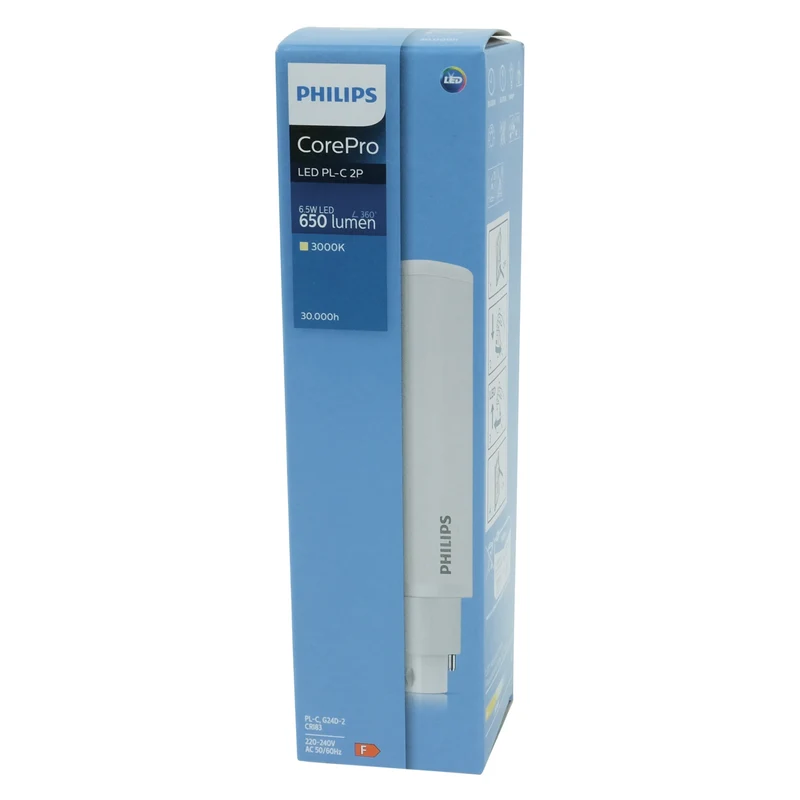 PHILIPS - Light tube - G24d-2 - 18 W - 650 Lumen - 3000 K - Frosted - PL-C