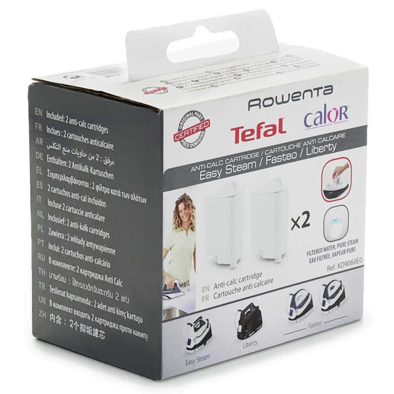 TEFAL - Filtre à eau ferreux - XD9060E0 - 2 cartouches anticalcaires