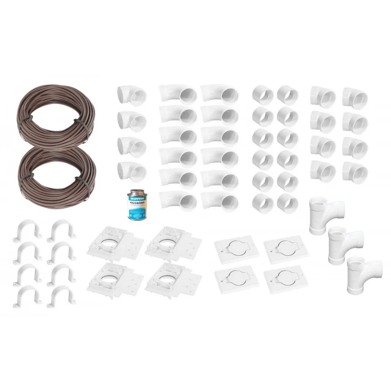 Central Vacuum Installation Kit - 4 Outlets