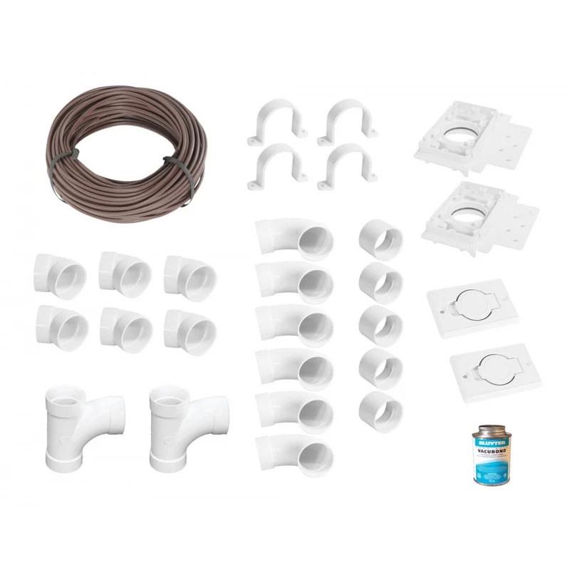 Central Vacuum Installation Kit - 2 Outlets