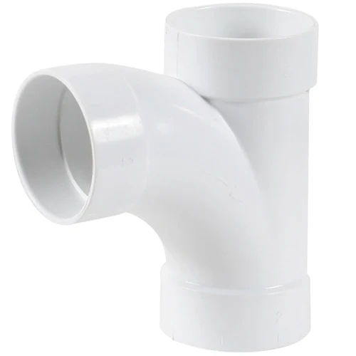 90-Degree White T Fitting