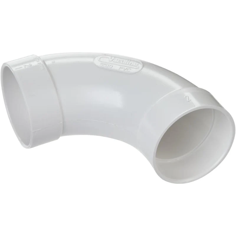 Long 90-Degree White Elbow Fitting