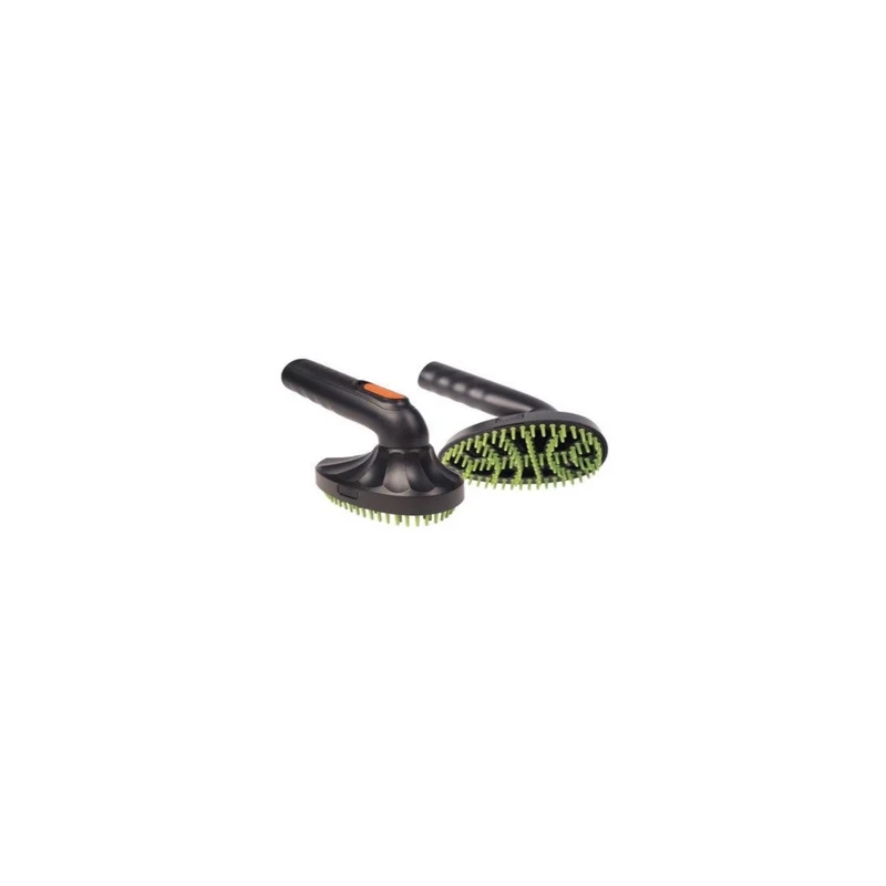 Pivoting rubber brush for pets