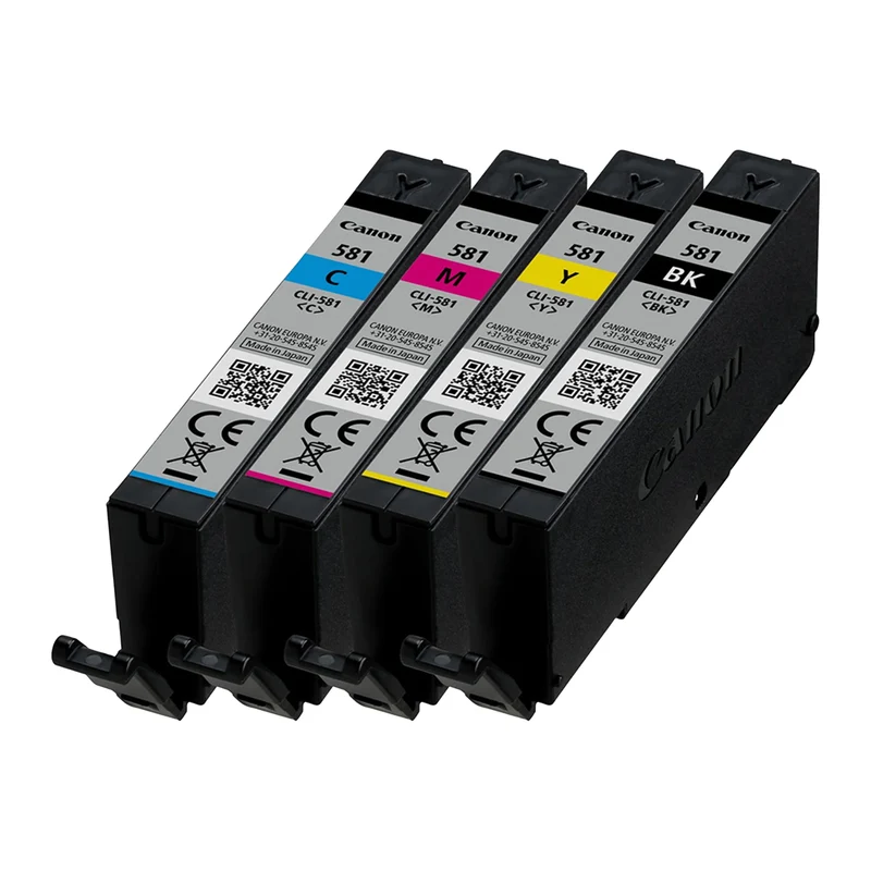 CANON Cartouche d'encre CLI-581 - Multipack - Noir + Bleu + Rouge + Jaune