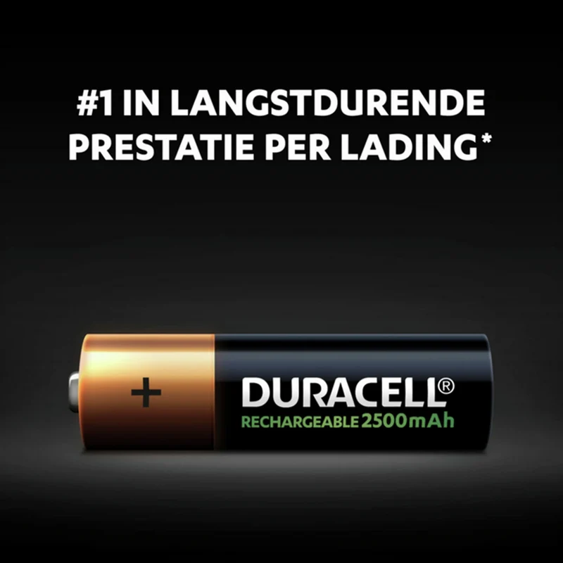 DURACELL NiMH AA | HR6 - Multipack - 4 Pièces - 1.2 V - 2500 mAh - Rechargeable Batterie