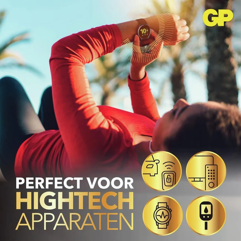 GP Lithium CR2016 - Multipack - 4 Pièces - 3 V - 90 mAh - Cellule bouton