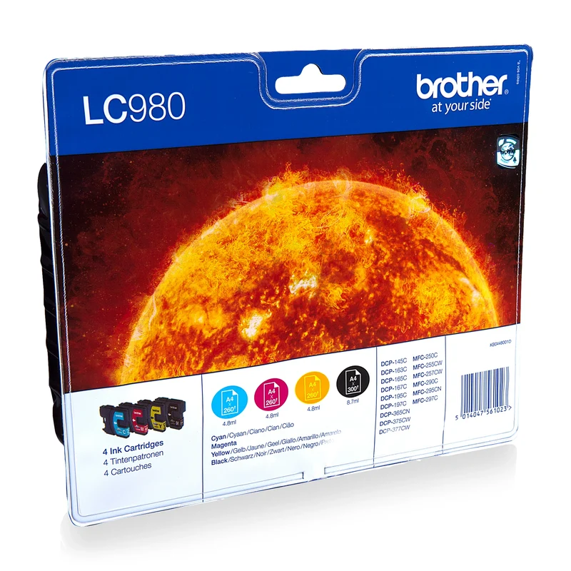 BROTHER Cartouche d'encre LC980 - Multipack - Noir + Bleu + Rouge + Jaune