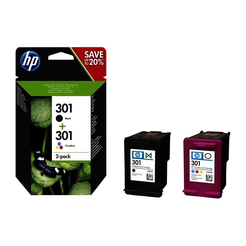 HP Cartouche d'encre 301 - Duo Pack - Noir + Couleur
