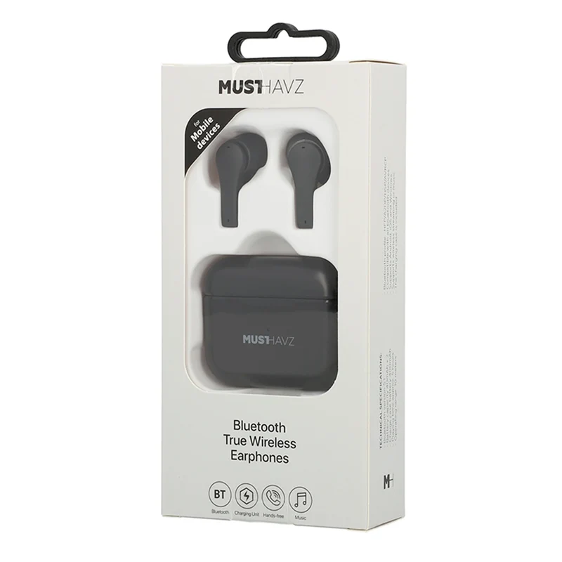 MUSTHAVZ - Casque - Noir - MHTWS268 - Intra-Auriculaires - Bluetooth