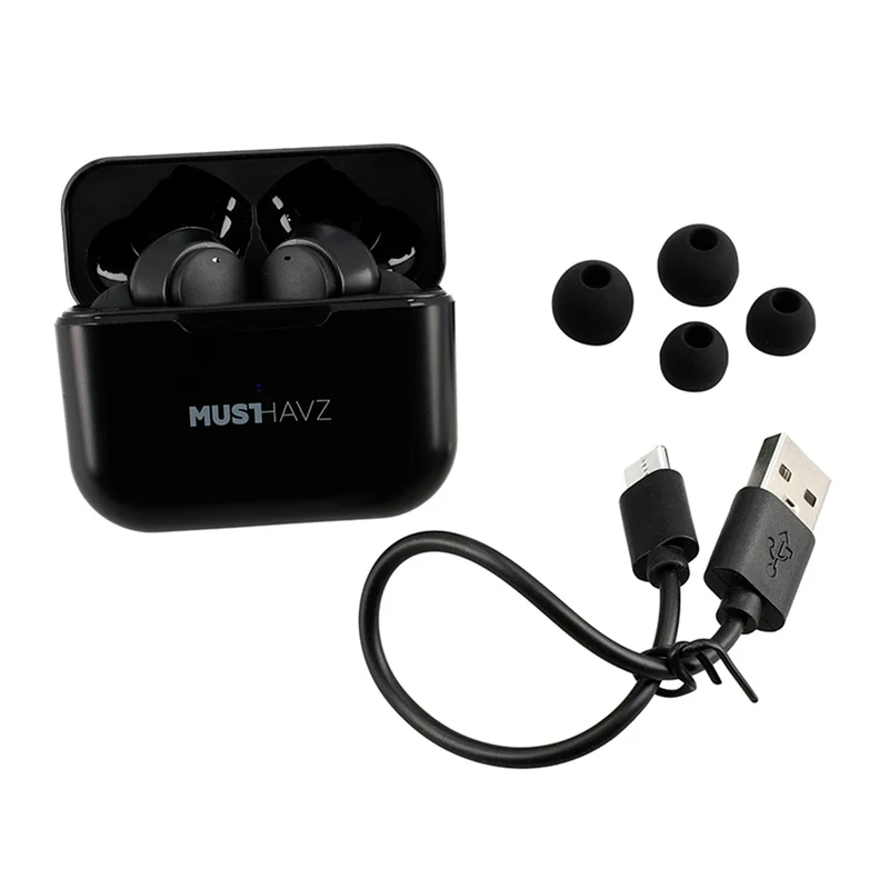 MUSTHAVZ - Casque - Noir - MHTWS268 - Intra-Auriculaires - Bluetooth
