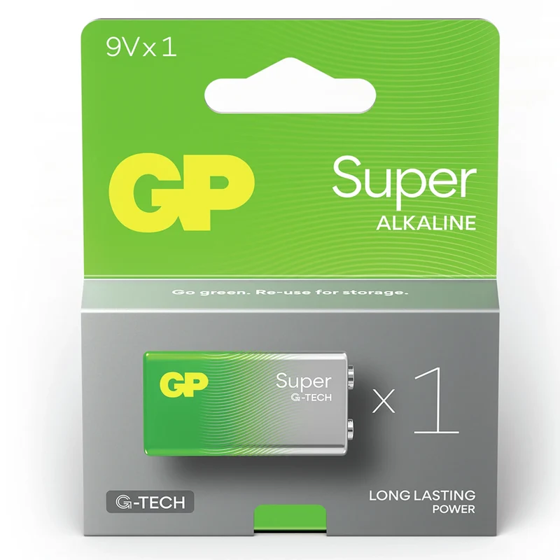 GP Super Alkaline 9V | 6LR61 | E-Block - 9 V - 580 mAh Batterie