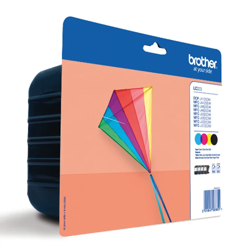 BROTHER Cartouche d'encre LC223 - Multipack - Noir + Bleu + Rouge + Jaune