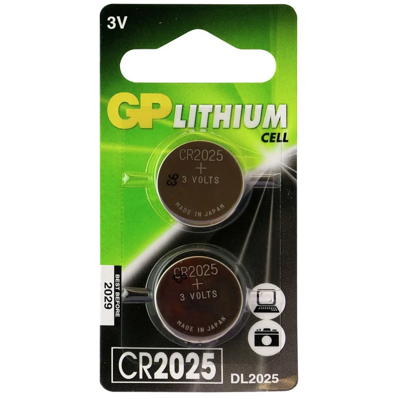 GP Lithium CR2025 - Pack duo - 3 V - 160 mAh - Cellule bouton