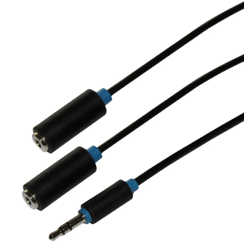 SCANPART - Câble répartiteur - Câble adaptateur - Stéréo|3 broches 3.5 mm Jack (Mâle) - 2 x 3.5 mm Jack (Femelle) - 0,2 m