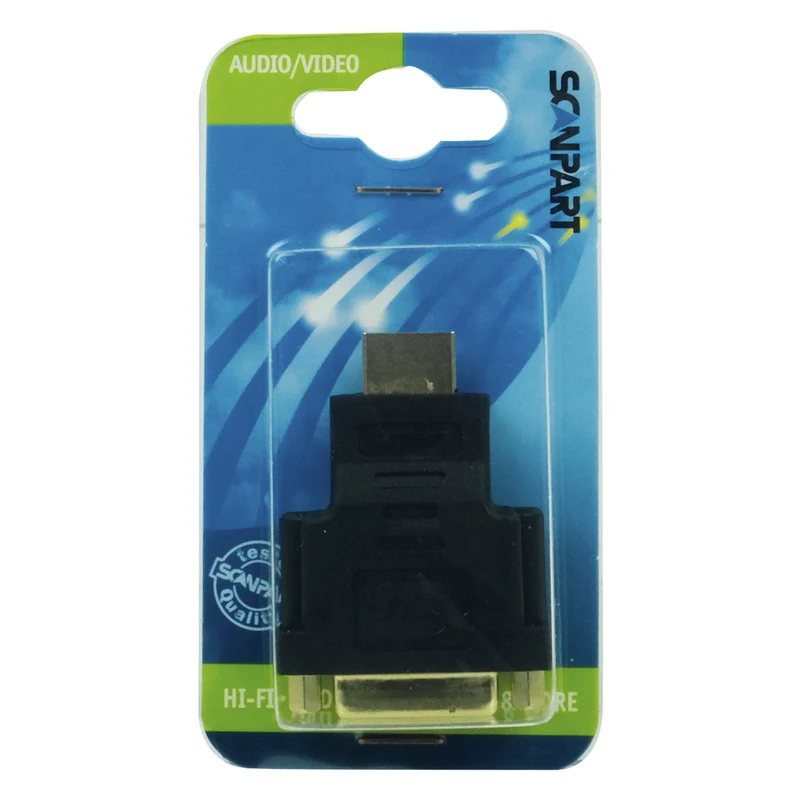 SCANPART - Prise - Adaptateur - HDMI (Mâle) - DVI-D (Femelle) -