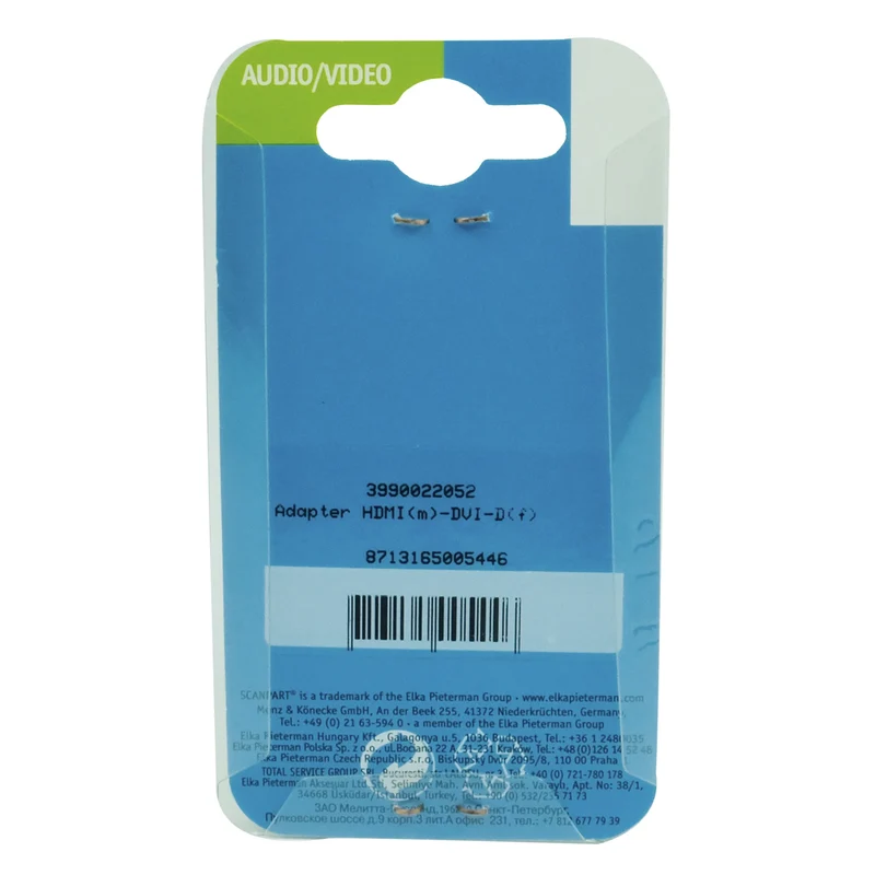 SCANPART - Prise - Adaptateur - HDMI (Mâle) - DVI-D (Femelle) -