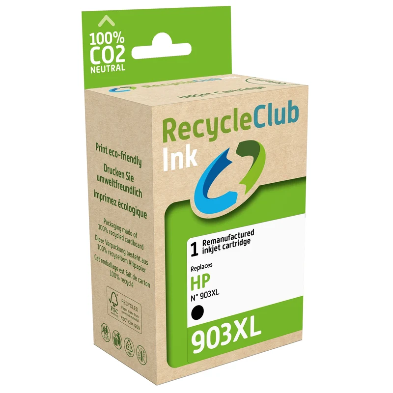 RECYCLECLUB XL Cartouche d'encre 903XL - Noir - Remplace HP