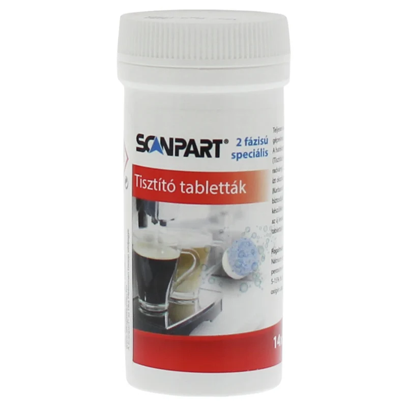 SCANPART - 2 fase Reiniger - Tablet - Applicable to Fully automatic coffee machines| Espresso machines| Filter coffee machines Multi pack - 14 Pieces of 3,5 g