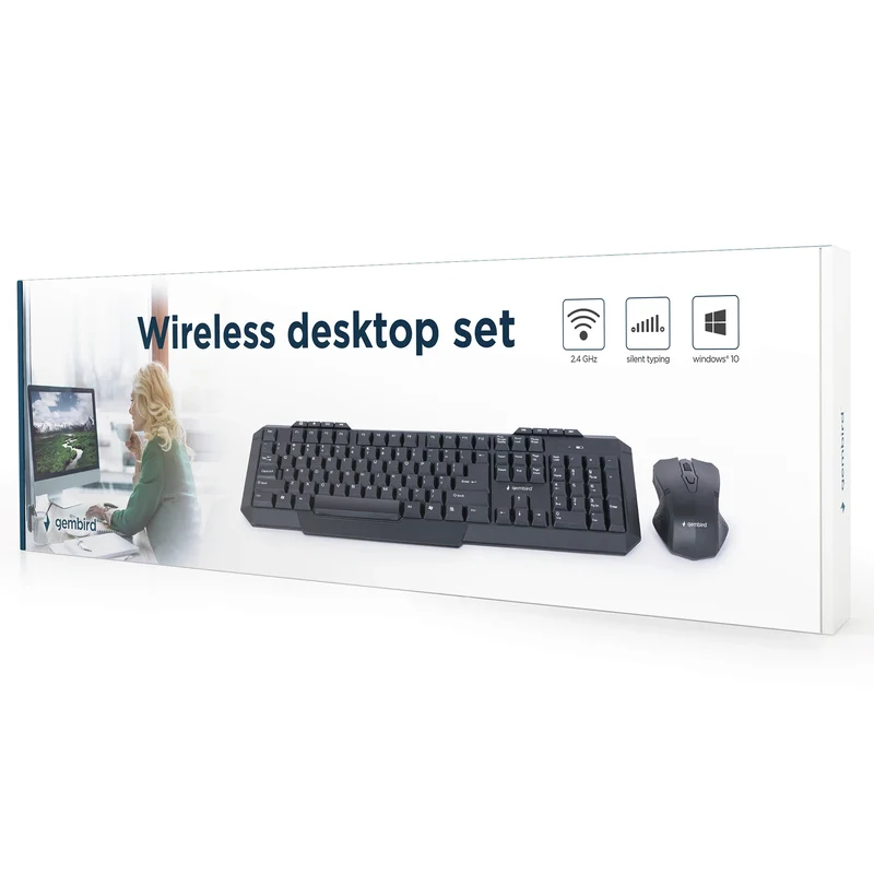 GEMBIRD - Souris et clavier - KBSWM02 - Sans fil - USB-A